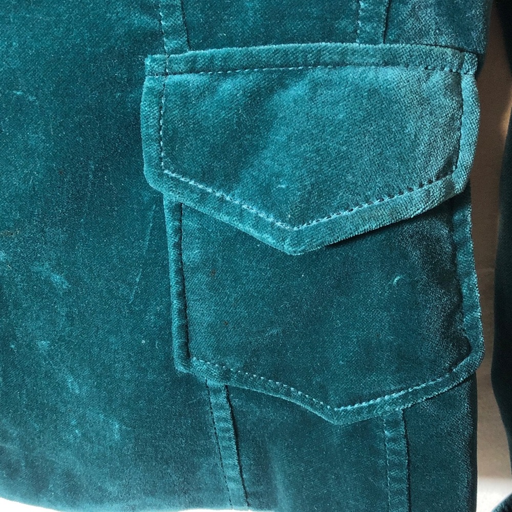 Akris *punto Women’s Deep Teal Velvet Blazer With Split Cuffs - Picture 4 of 11